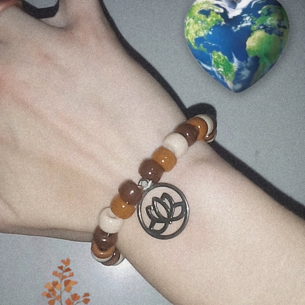 Connect to the earth kandi bracelet